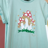 Magic Mushroom T-Shirt in Stone Washed Sage