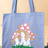 SAMPLE SALE: Magic Mushroom Denim Blue Tote
