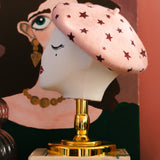SAMPLE SALE: Pale Pink Star Beret