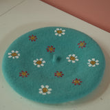 The Flower Beret in Blue