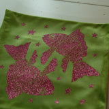 SAMPLE SALE: Chartreuse Velvet Koi Carp/Pisces Cushion Cover