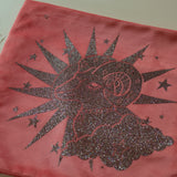 SAMPLE SALE: Blush Velvet Ram/Aries Cushion Cover