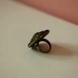 SAMPLE SALE: Black Oval Ring, Size Small