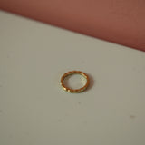 SAMPLE SALE: Gold Scalloped Band Ring, Size Small