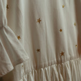 Sale: Margot in Organic Cotton Satin with Stars, Size 12