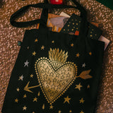 Flaming Heart Organic Cotton Tote