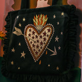 Flaming Heart Velvet Bag