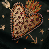 Flaming Heart Velvet Bag