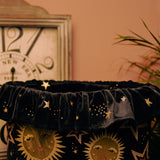 SAMPLE SALE: Bellatrix Black Velvet Bag ft. Celeste Suns & Stars