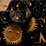 SAMPLE SALE: Bellatrix Black Velvet Bag ft. Celeste Suns & Stars