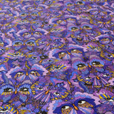 Violet Butterfly 100% Organic Cotton Sateen (per meter)