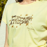 'Freedom' Organic T-Shirt in Lemon