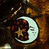 White & Copper Luna Decoration