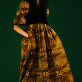 Quentin in Leopard & Black Velvet