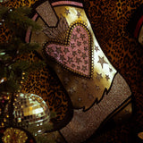 Gold & Pink Velvet Rodeo Stocking