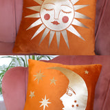 SALE: Asteria & Luna Rust Velvet Cushion PAIR
