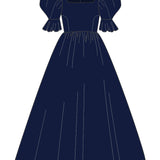 Lucinda in Navy Velvet