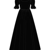 Margot (long) in Black Velvet