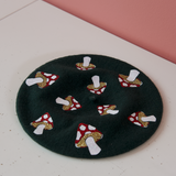 Toadstools Beret in Forest Green