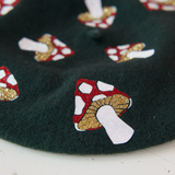 Toadstools Beret in Forest Green