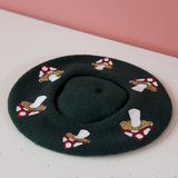 Toadstools Beret in Forest Green