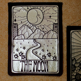 The Moon Black Velvet Wall Hanging